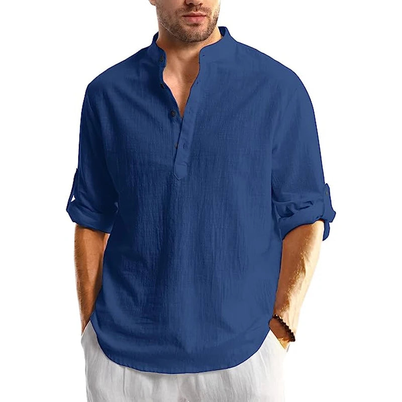 BreezeSurfer - Men's Linen Long-Sleeve Shirt 2024