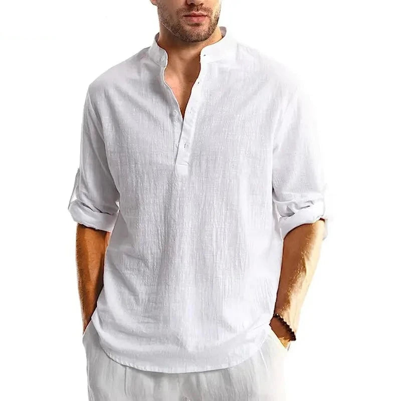 BreezeSurfer - Men's Linen Long-Sleeve Shirt 2024