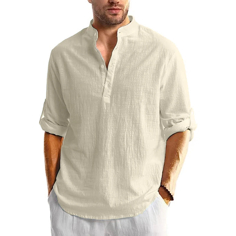 BreezeSurfer - Men's Linen Long-Sleeve Shirt 2024